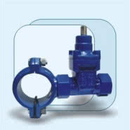 Zasuwa z opaską na rury PCV, PE