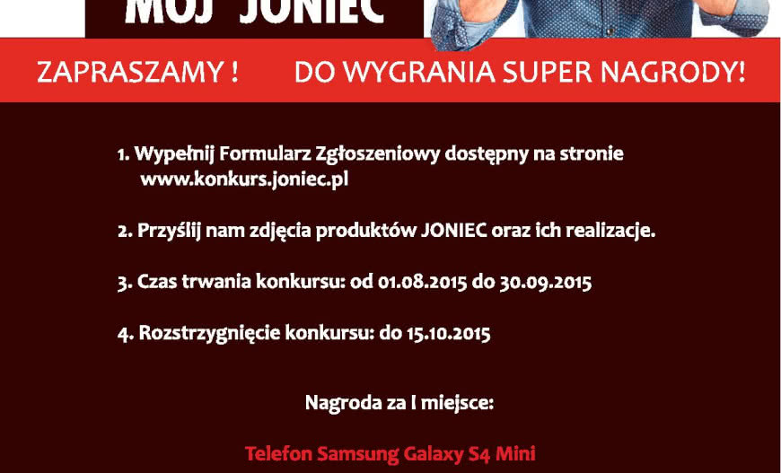 KONKURS FOTOGRAFICZNY 'MÓJ JONIEC