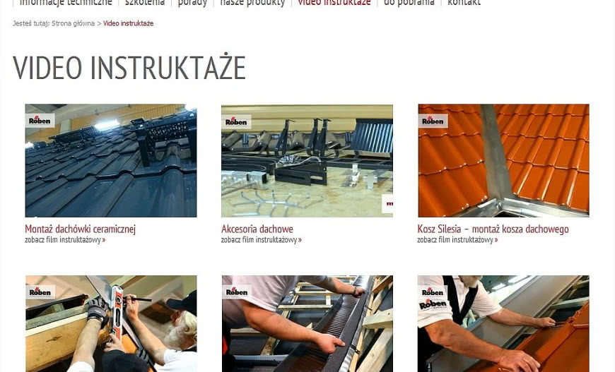 Filmy instruktażowe Röben
