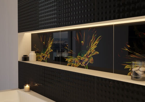 Kolekcja płytek ceramicznych Fluorescent Flower