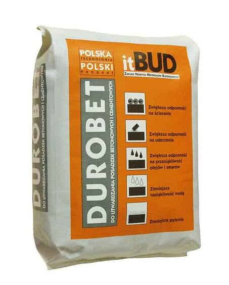 Durobet - korundowy (semimetaliczny) utwardzacz do posadzek betonowych przemysłowych (system DST)