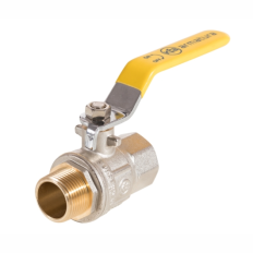 Kurek kulowy do gazu, nakrętno-wkrętny z dźwignią