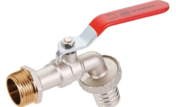 Zawór wodny, czerpalny ze złączką do węża, z dławikiem