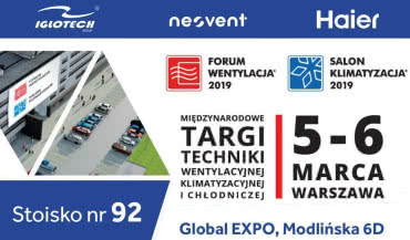 Iglotech wystąpi na Forum Wentylacja - Salon Klimatyzacja