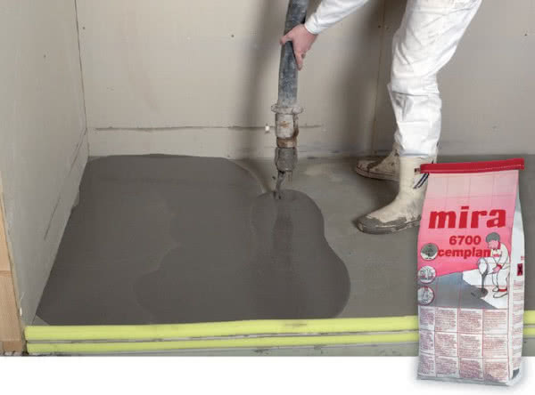 Samoniwelujący podkład podłogowy mira 6700 cemplan