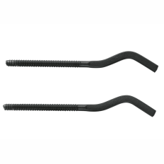 Komplet wieszaków do grzejnika z kołkiem rozporowym w kolorze czarnym