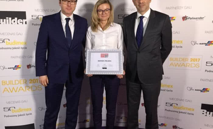 ISOVER z tytułem "Budowlanej Firmy Roku 2017"