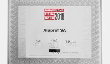 Nagrody miesięcznika Builder dla firmy Aluprof