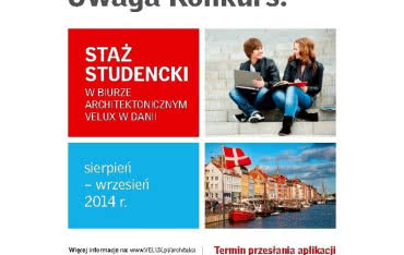 XIII edycja konkursu VELUX o staż w Danii