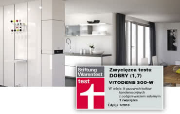 Vitodens 300-W zwycięzcą rankingu "Stiftung Warentest"