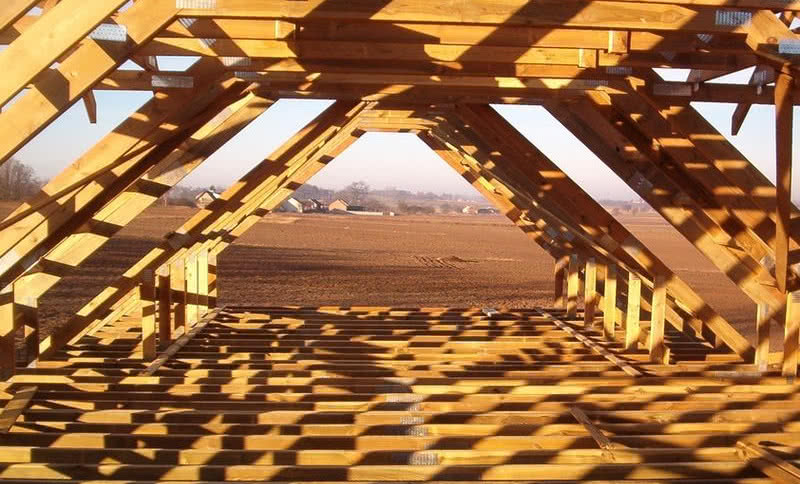 Konstrukcja dachowa drewniana realizowana przez Tartak Witkowscy