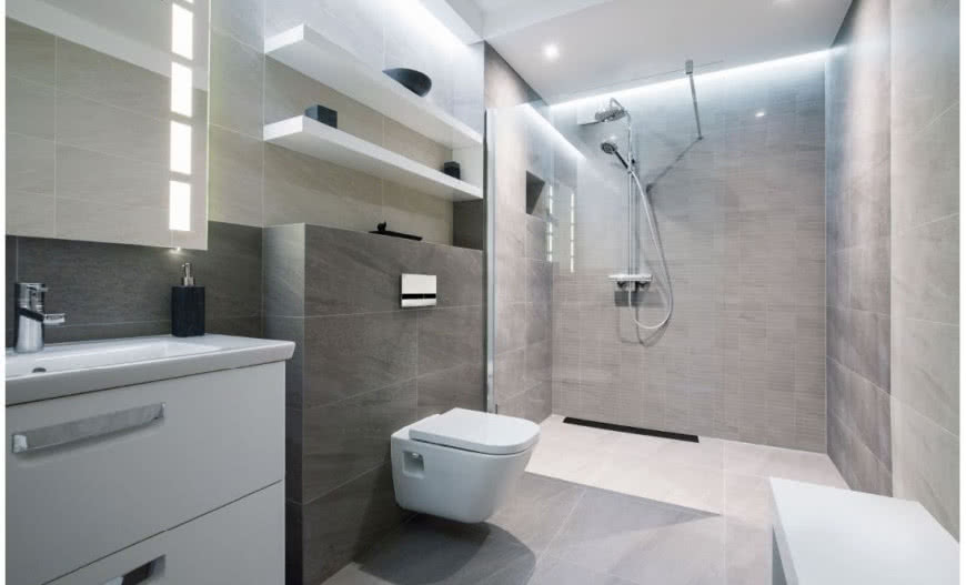 Minimalistyczne odpływy liniowe do łazienki marki JOMO