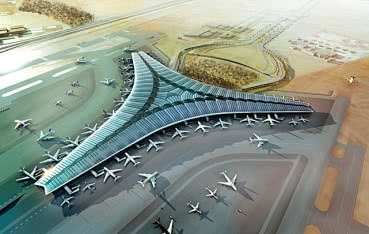 Ogromna instalacja solarna na dachu nowego lotniska w Kuwejcie