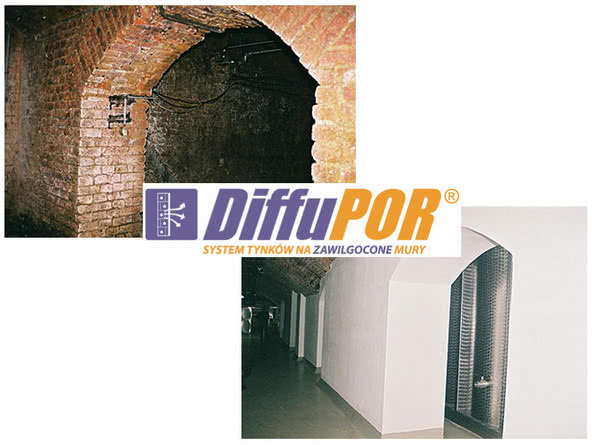 Tynk renowacyjny DiffuPor na mokre mury