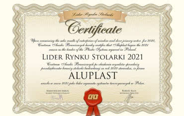 Aluplast wyróżniony tytułem Lidera Rynku Stolarki 2021