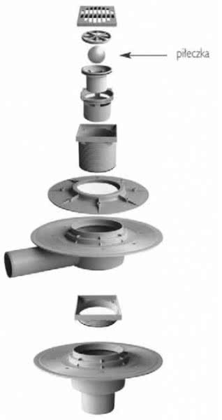 Wpusty podłogowe z piłeczką antyzapachową