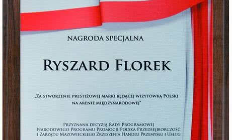 Ryszard Florek Laureatem Nagrody Przedsiębiorca 25-lecia Wolności RP