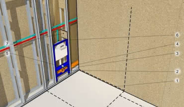 Jak zamontować stelaż do miski WC w ściance działowej z MFP