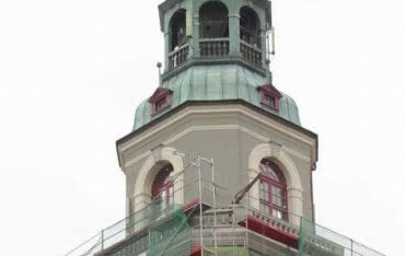 Kończy się remont wieży olsztyńskiego ratusza