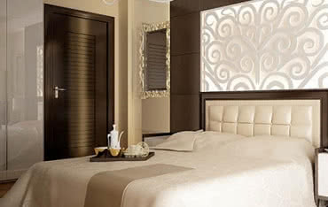 Dobrze oświetlona sypialnia - lampy AMARA