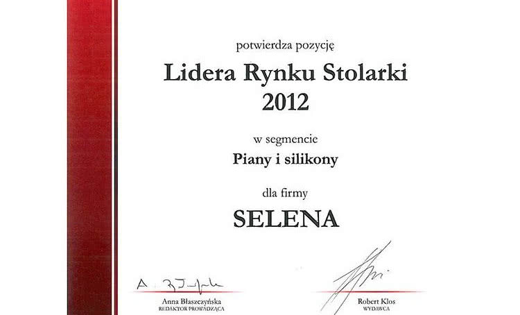 Selena SA liderem Rynku Stolarki Budowlanej 2012
