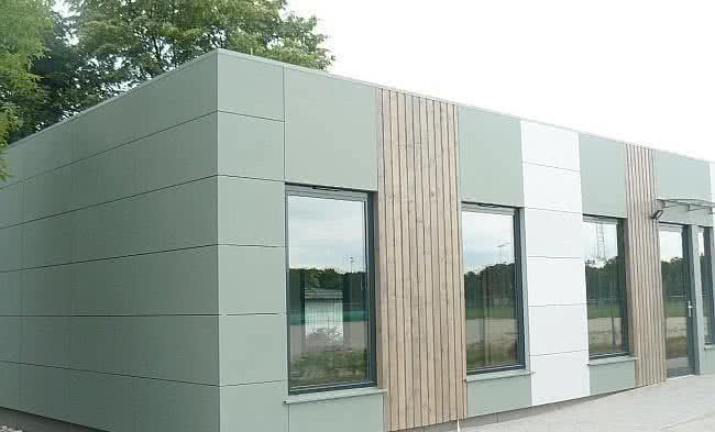Elewacja budynku AWF we Wrocławiu z płyt Fermacell