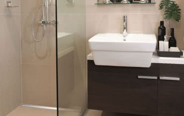 Nowoczesny zestaw fermacell Powerpanel TE do łazienki