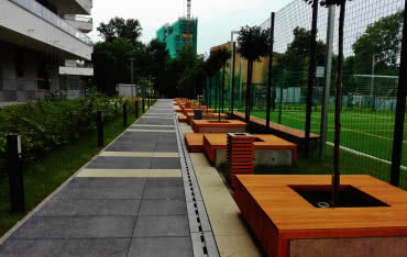 Odwodnienia liniowe AS na budowie osiedla Central Park Bliska Wola