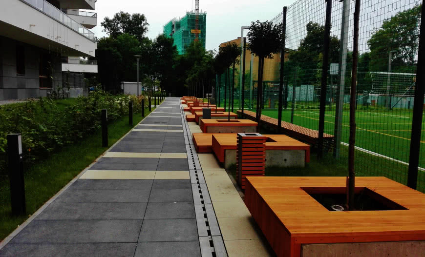 Odwodnienia liniowe AS na budowie osiedla Central Park Bliska Wola