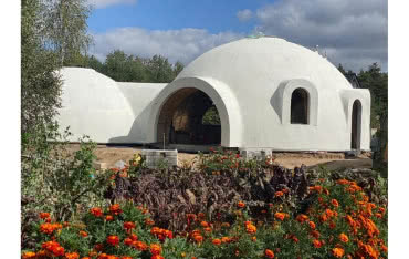 Wymiennik GEOSTRONG wykorzystany w domu kopułowym