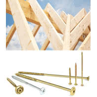 Wkręty i łączniki do dachowych konstrukcji drewnianych