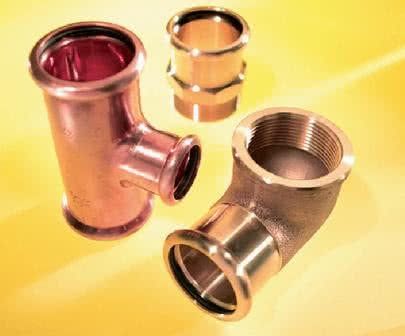 Łączniki zaciskowe z miedzi SANHA Press