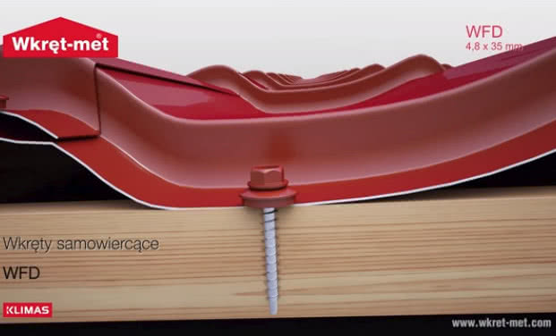 Wkręty samowiercące WFD do mocowania pokryć dachowych z blachy