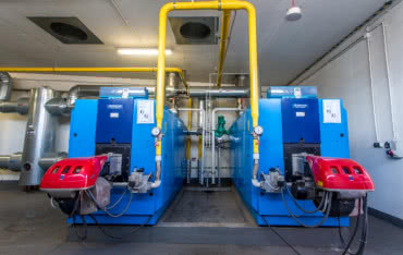 Nowoczesna galeria handlowa z systemem grzewczym Buderus