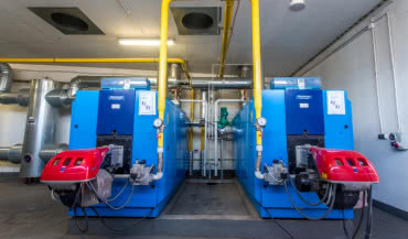 Nowoczesna galeria handlowa z systemem grzewczym Buderus