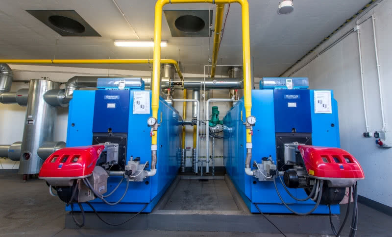 Nowoczesna galeria handlowa z systemem grzewczym Buderus