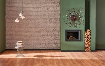 Cegła dekoracyjna w połączeniu z farbami Tikkurila