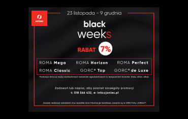 Promocja BLACK WEEKS w firmie Joniec