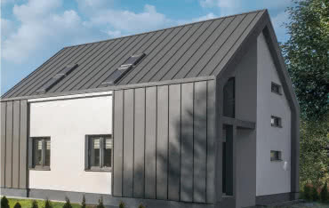 Grafitowe pokrycie z blachy sposobem na modny dach