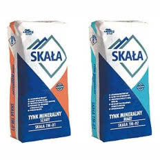 Tynk mineralny SKAŁA TM - szary i biały