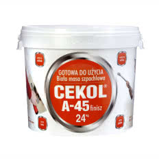 Gotowa biała masa szpachlowa CEKOL A-45 finisz