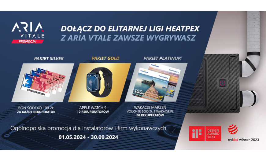 Promocja dla instalatorów rekuperacji ARIA VITALE!