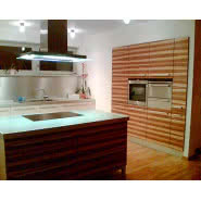 Kuchnia nowoczesna - fornir egzotyczny Zebrano