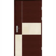 Drzwi zewnętrzne z elementami ze spieków kwarcowych