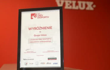 Grupa VELUX wyróżniona w konkursie Regionalne Orły Eksportu