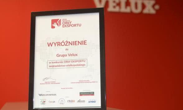 Grupa VELUX wyróżniona w konkursie Regionalne Orły Eksportu