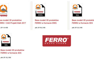 FERRO aktualizuje bazę produktów 3D dla projektantów, architektów i architektów wnętrz