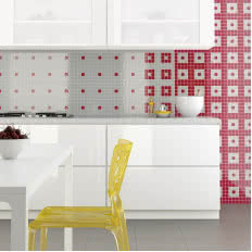 Szesnaście wzorów szklanych mozaik Opoczno