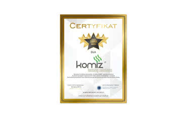 Bardzo Dobra Marka - certyfikat dla firmy Komiz 