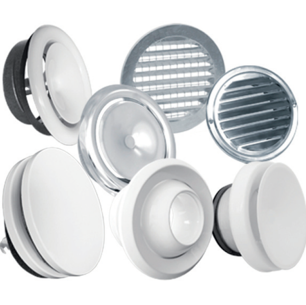 Zawory, czerpnie i wyrzutnie wentylacyjne 